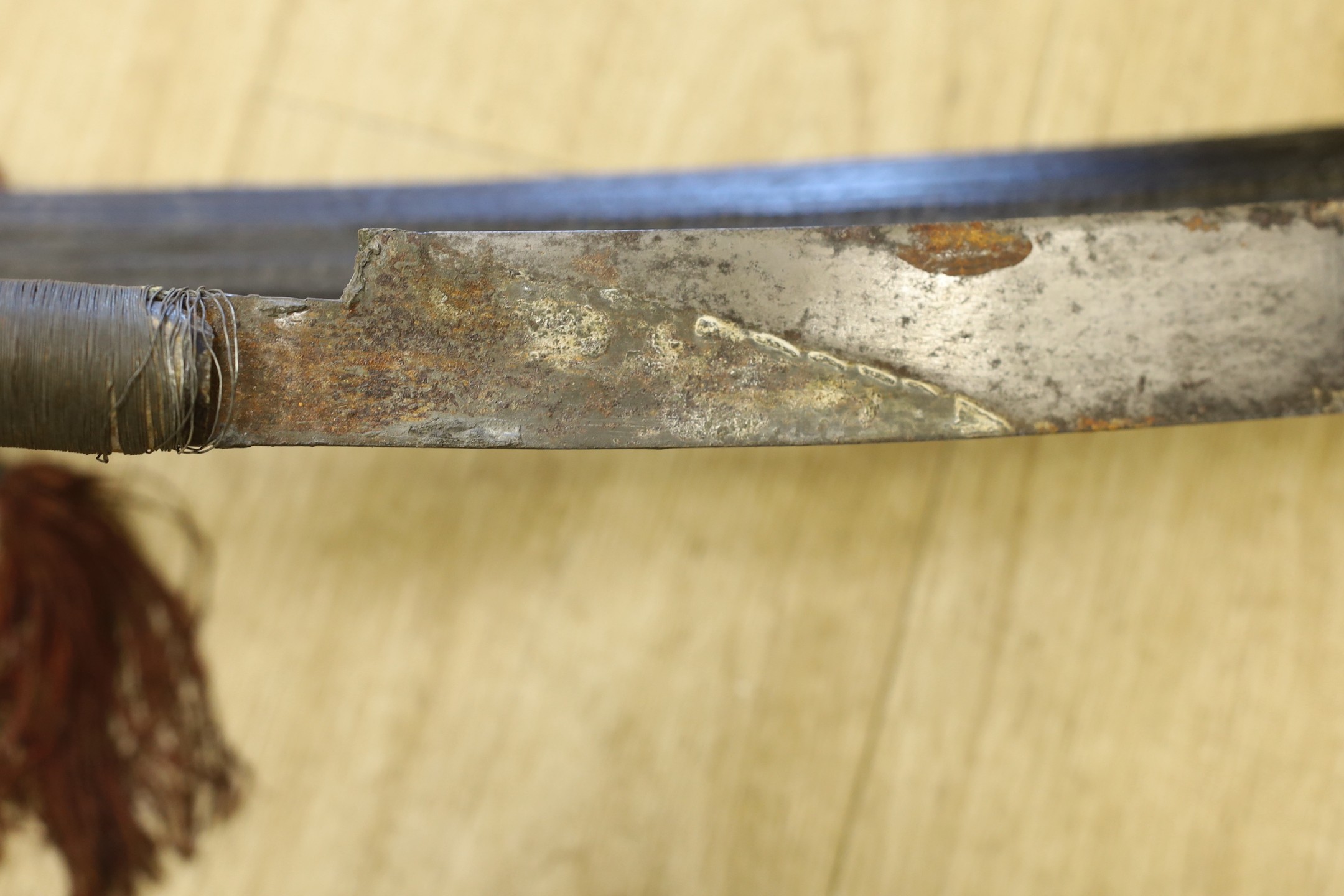 A 19th century Ottoman Short sword (yatagan) - 86cm long